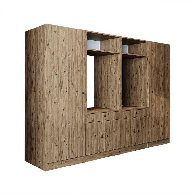 Roomart Waschmaschinenschrank SERIE 1, 254 cm, Schrankwand mit 2 Hochschränken, in 3 Farben
