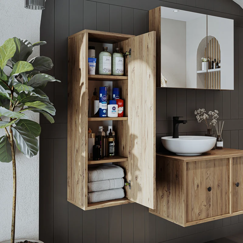 Roomart Badschrank GUSTO, 110 cm, wandhängend mit Soft-Close-Tür, in 2 Farben
