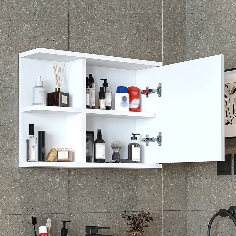 Roomart Spiegelschrank ADA, 60 cm, mit offenem Regal und Soft-Close-Tür, in 4 Farben