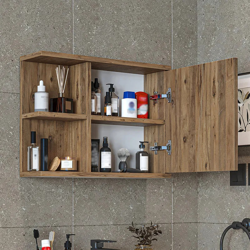 Roomart Spiegelschrank ADA, 60 cm, mit offenem Regal und Soft-Close-Tür, in 4 Farben
