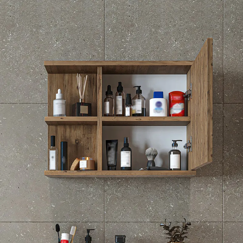 Roomart Spiegelschrank ADA, 60 cm, mit offenem Regal und Soft-Close-Tür, in 4 Farben