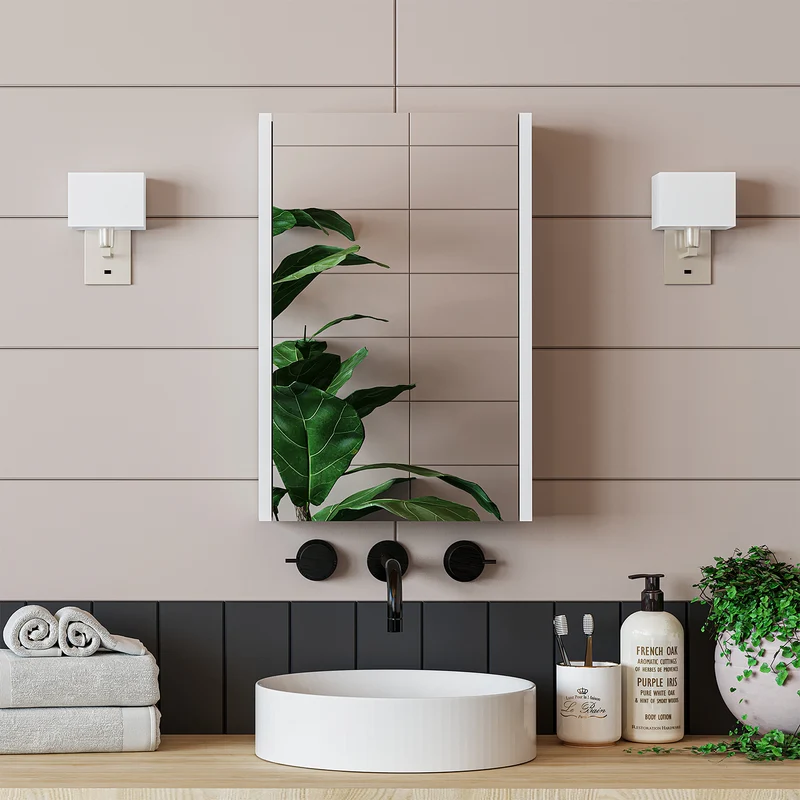Roomart Badezimmer Spiegelschrank PUNTO, 40 cm, mit Soft-Close-Tür, in 2 Farben
