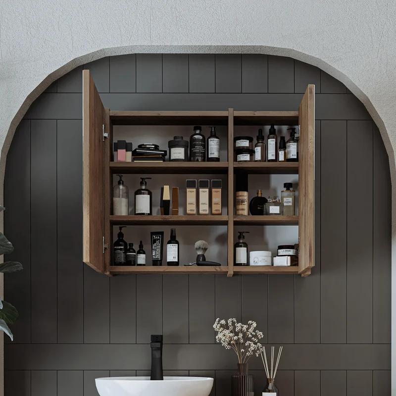 Roomart Badezimmer Spiegelschrank GUSTO, 75, 90 oder 105 cm, mit Soft-Close, in 2 Farben