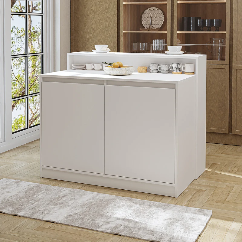 Roomart Kücheninsel CORTADO, 120 cm, moderner Bartisch mit Stauraum, in 4 Farben