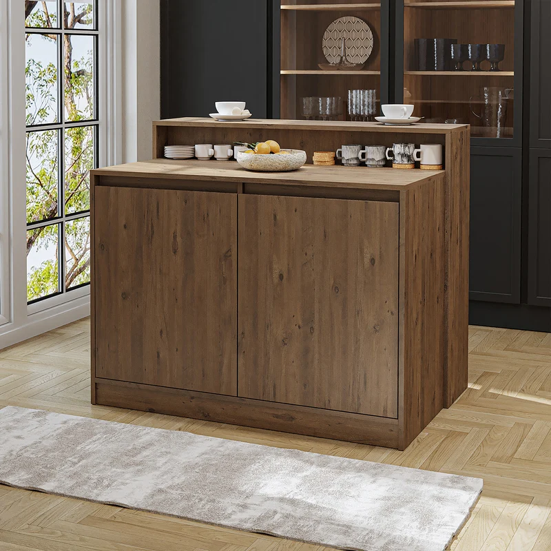 Roomart Kücheninsel CORTADO, 120 cm, moderner Bartisch mit Stauraum, in 4 Farben