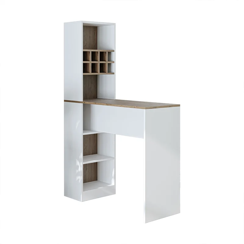 Roomart Bartisch DUBLIN, 120 cm, Stehtisch mit Weinregal, in 4 Farben