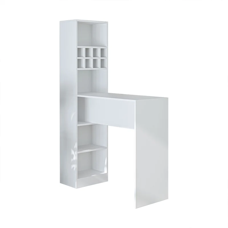 Roomart Bartisch DUBLIN, 120 cm, Stehtisch mit Weinregal, in 4 Farben