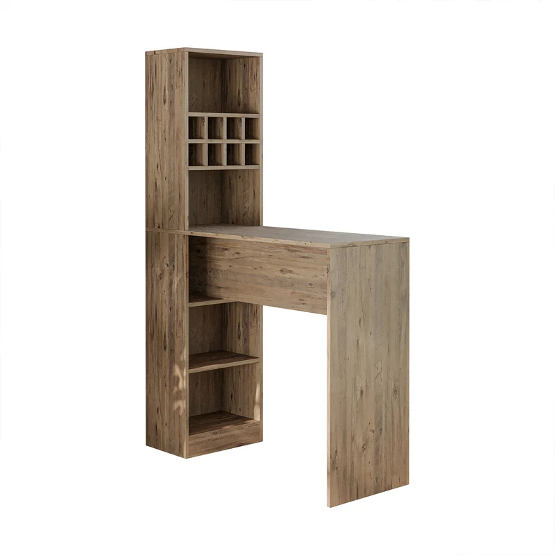 Roomart Bartisch DUBLIN, 120 cm, Stehtisch mit Weinregal, in 4 Farben