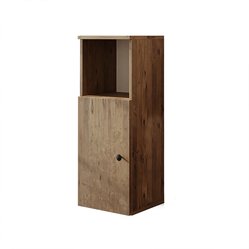 Roomart 4-teiliges Badmöbel-Set LOTUS, 65 cm, mit rundem Aufsatzbecken und Hochschrank, in 3 Farben