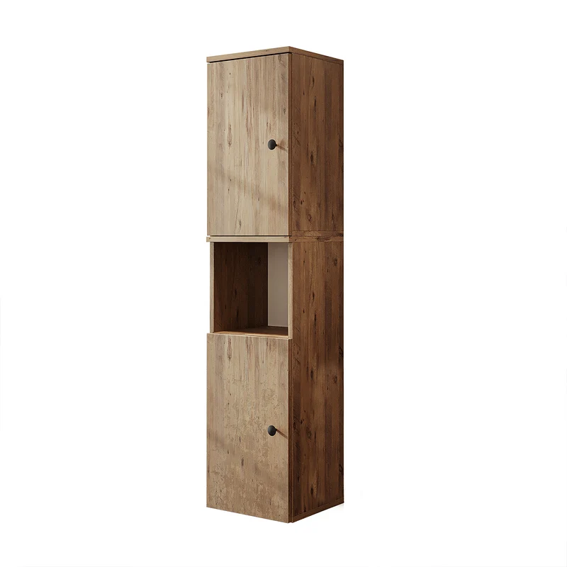 Roomart Badmöbel Set LOTUS 95 cm – 4-teiliges Badezimmermöbel mit Keramik-Waschbecken, Spiegelschrank & Hochschrank – Modernes Design