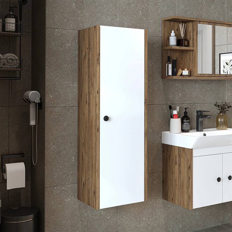 Roomart 4-teiliges Badmöbel-Set ADA, 60 cm, mit Waschbecken und Hochschrank, in 5 Farben