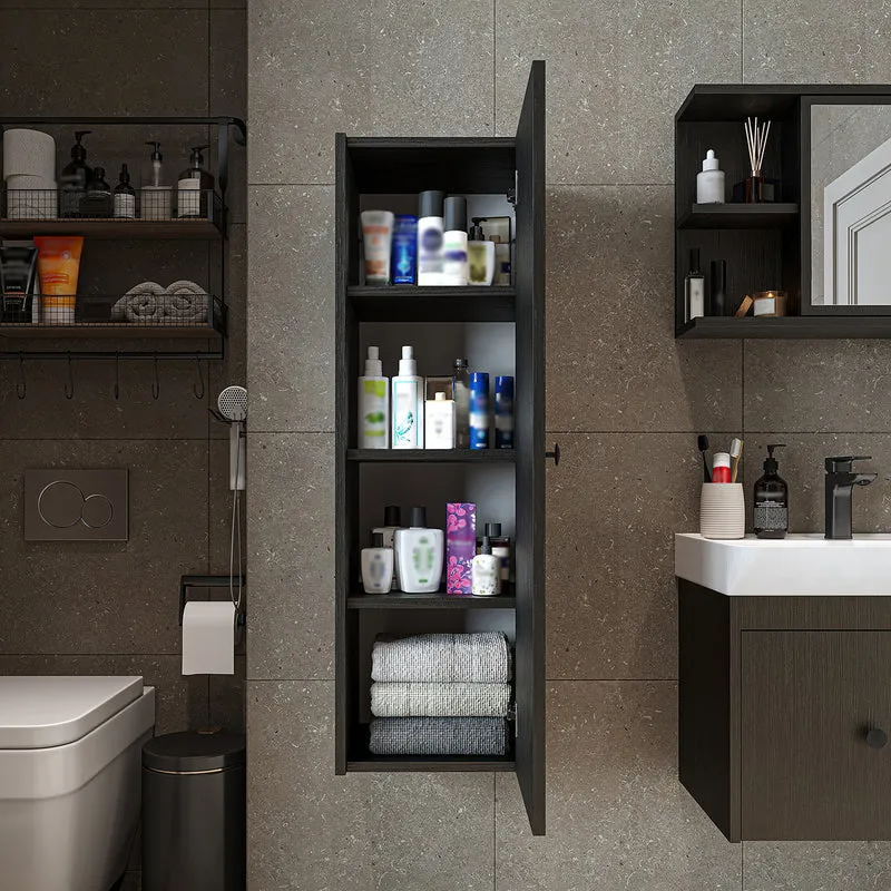Roomart 4-teiliges Badmöbel-Set ADA, 60 cm, mit Waschbecken und Hochschrank, in 5 Farben