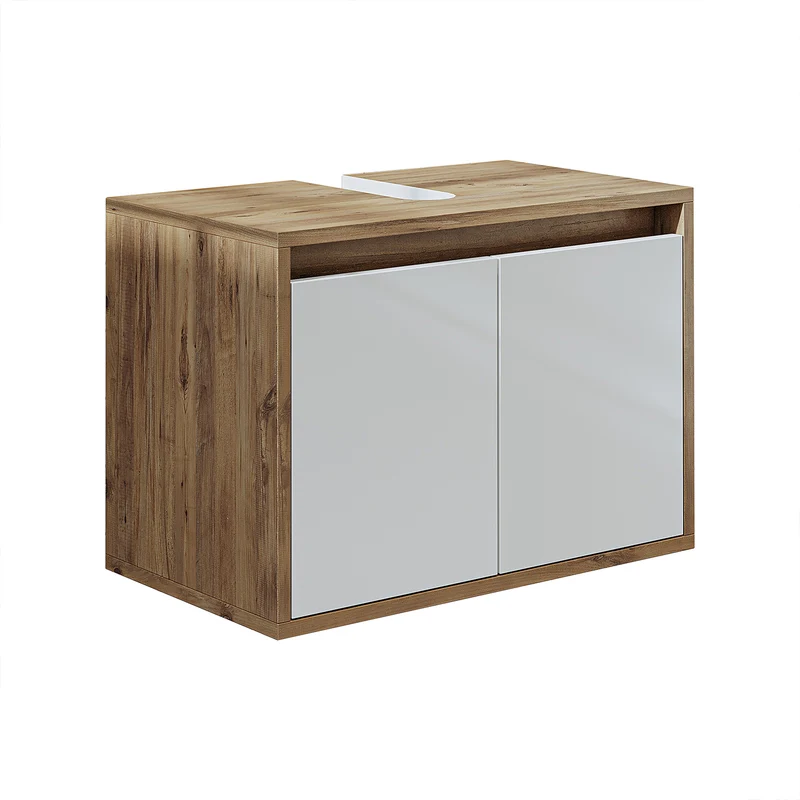 Roomart 3-teiliges Badmöbel-Set MELONA-S1, 65 cm, ohne Becken, mit Hochschrank, in 4 Farben