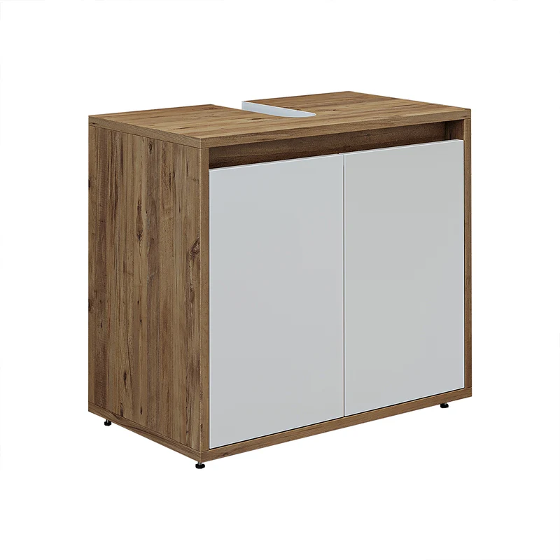 Roomart 3-teiliges Badmöbel-Set MELONA-S2, 65 cm, ohne Becken, mit Spiegel- und Hochschrank, in 4 Farben