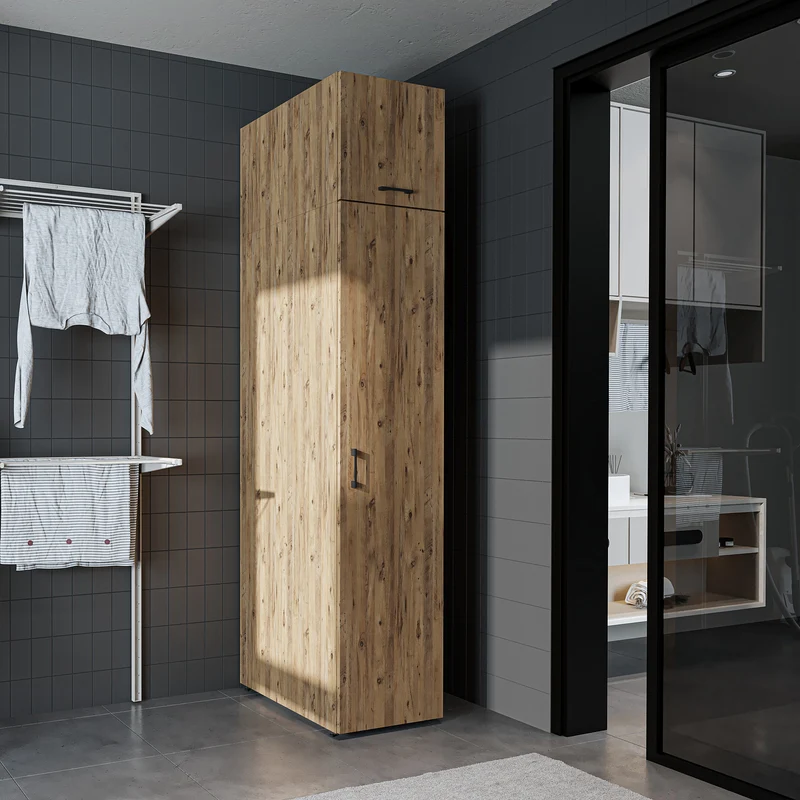 Roomart Hochschrank SERIE DORA, 45 cm, schmaler Mehrzweckschrank mit Regalböden, in 4 Farben