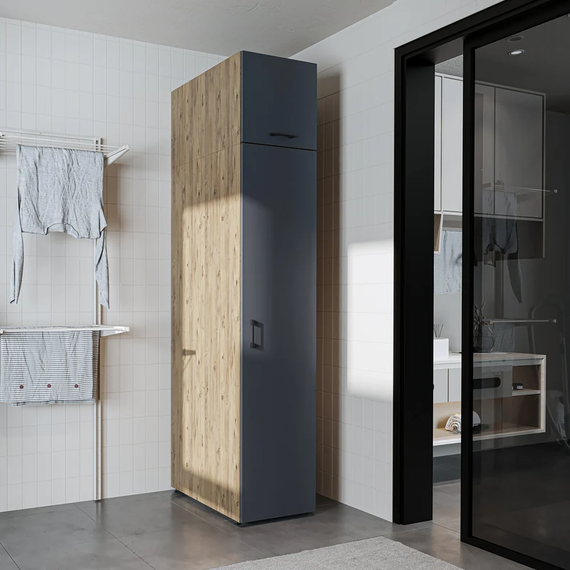 Roomart Hochschrank SERIE DORA, 45 cm, schmaler Mehrzweckschrank mit Regalböden, in 4 Farben