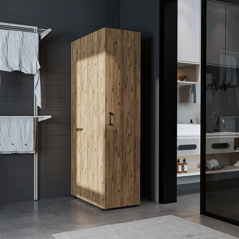 Roomart Hochschrank SERIE DORA, 45 cm, schmaler Mehrzweckschrank mit Regalböden, in 4 Farben