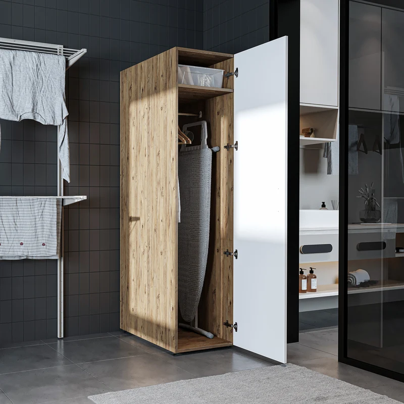 Roomart Hochschrank SERIE DORA, 45 cm, schmaler Mehrzweckschrank mit Regalböden, in 4 Farben