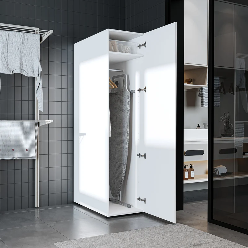 Roomart Hochschrank SERIE DORA, 45 cm, schmaler Mehrzweckschrank mit Regalböden, in 4 Farben