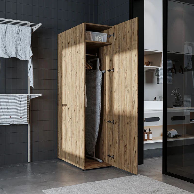 Roomart Hochschrank SERIE DORA, 45 cm, schmaler Mehrzweckschrank mit Regalböden, in 4 Farben
