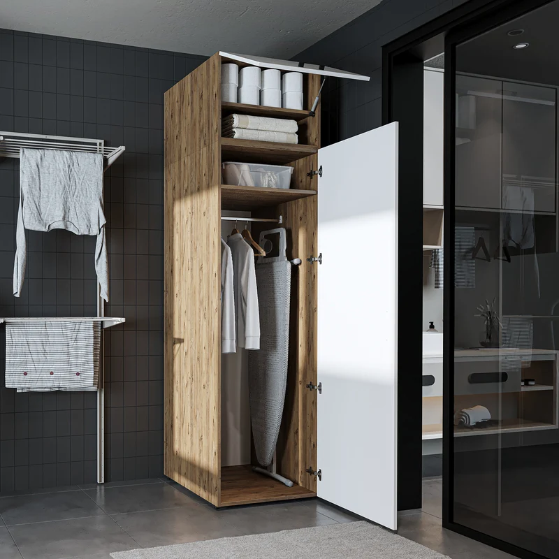 Roomart Hochschrank SERIE DORA, 60 cm, Mehrzweckschrank mit Regalböden, in 4 Farben