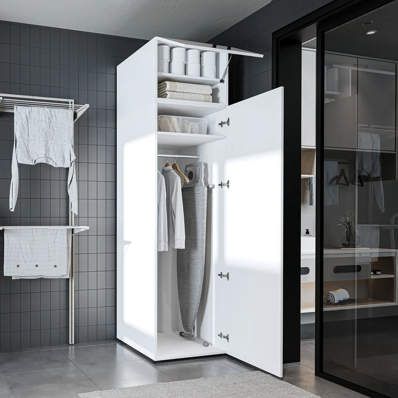 Roomart Hochschrank SERIE DORA, 60 cm, Mehrzweckschrank mit Regalböden, in 4 Farben