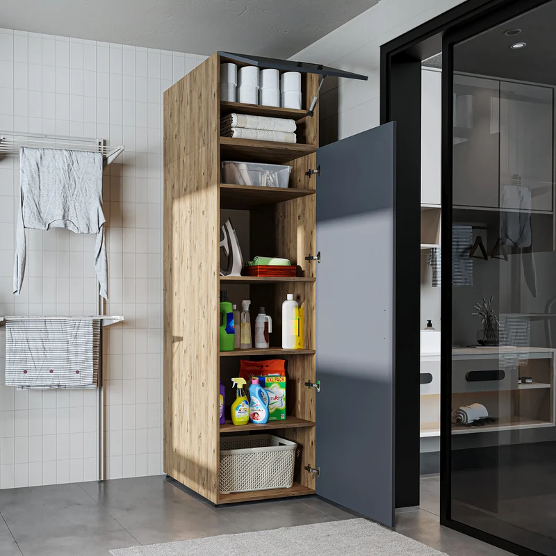 Roomart Hochschrank SERIE DORA, 60 cm, Mehrzweckschrank mit Regalböden, in 4 Farben