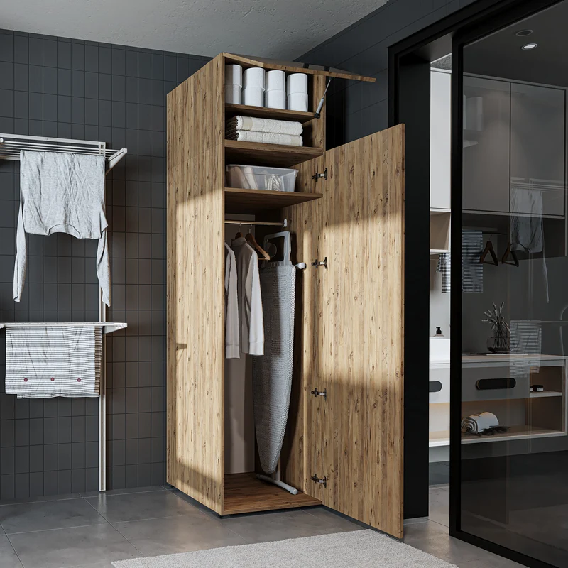 Roomart Hochschrank SERIE DORA, 60 cm, Mehrzweckschrank mit Regalböden, in 4 Farben