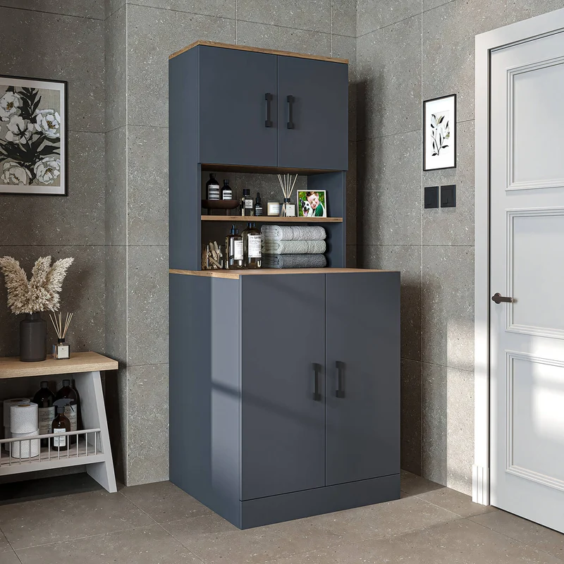 Roomart Waschmaschinenschrank ATLANTIC-I, 70 cm, Überbauschrank mit Oberschrank, in 4 Farben