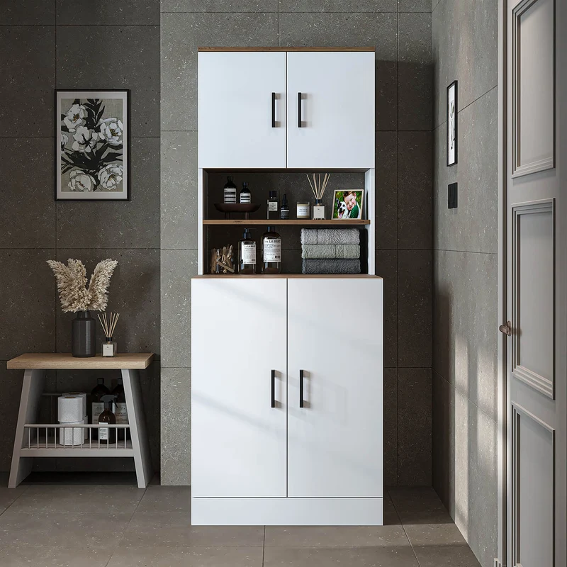 Roomart Waschmaschinenschrank ATLANTIC-I, 70 cm, Überbauschrank mit Oberschrank, in 4 Farben