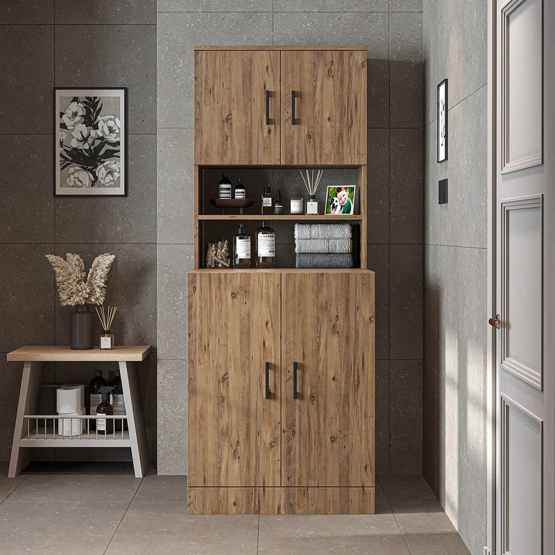 Roomart Waschmaschinenschrank ATLANTIC-I, 70 cm, Überbauschrank mit Oberschrank, in 4 Farben