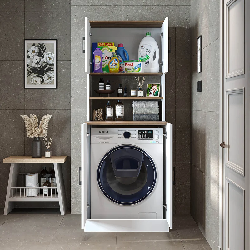Roomart Waschmaschinenschrank ATLANTIC-I, 70 cm, Überbauschrank mit Oberschrank, in 4 Farben