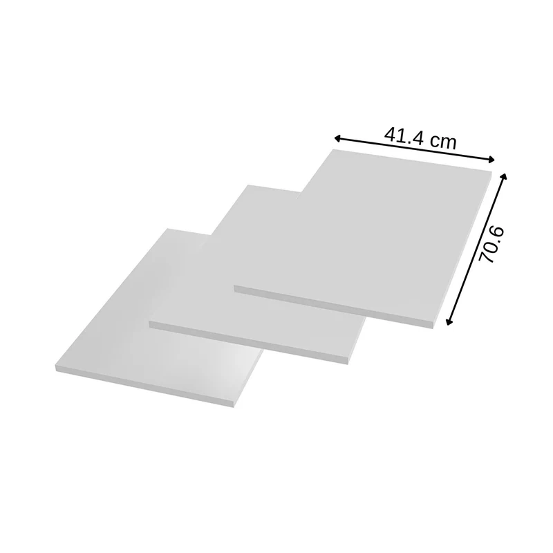 Roomart Einlegeböden für DORA Hochschrank – Passend für 45 & 60 cm – Höhenverstellbar – Weiß / Eiche