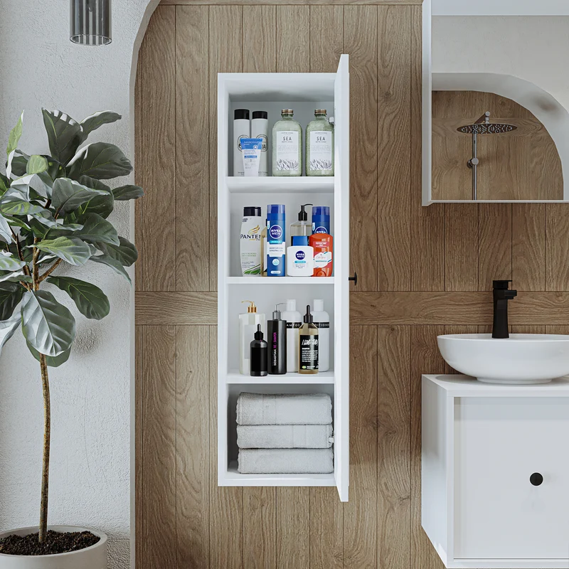 Roomart 4-teiliges Badmöbel-Set GUSTO, 90 cm, mit ovalem Becken, in 2 Farben