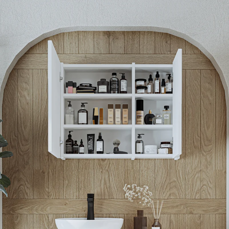 Roomart 4-teiliges Badmöbel-Set GUSTO, 75 cm, mit rundem Becken, in 2 Farben