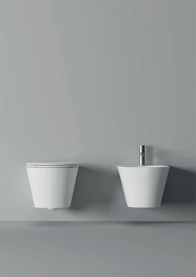HIDE Bidet Rund um 57cm x 37cm aufgehängt