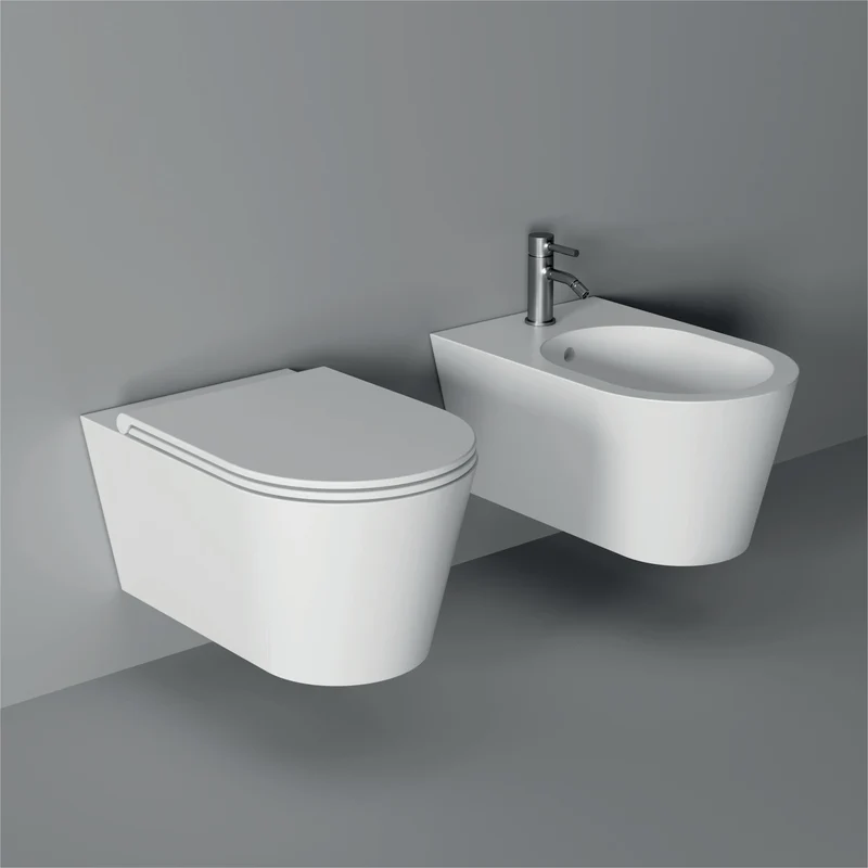 HIDE Bidet Rund um 57cm x 37cm aufgehängt