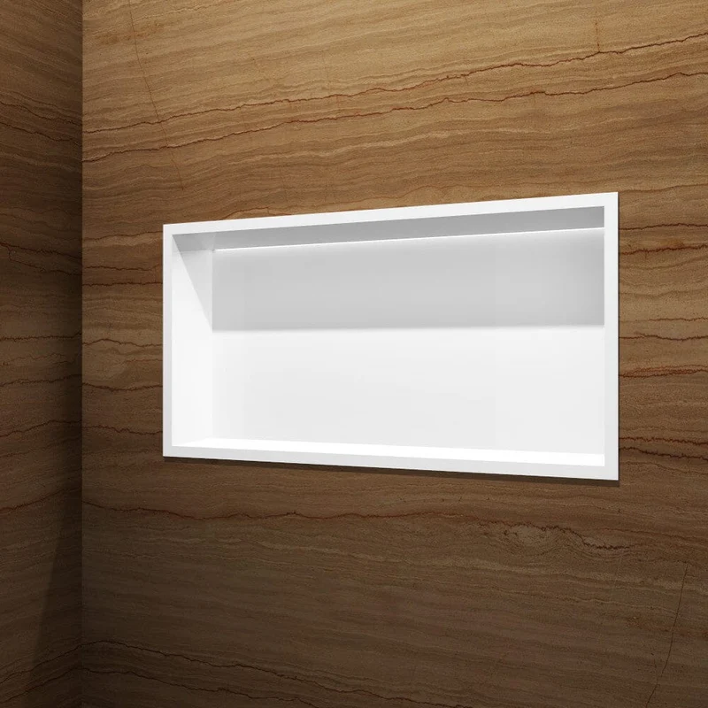 Wandnische Dusche OCEANIC mit LED weiss