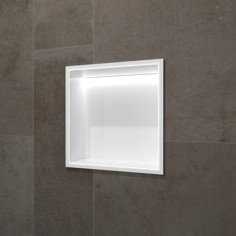 Wandnische Dusche INDIC mit LED weiss