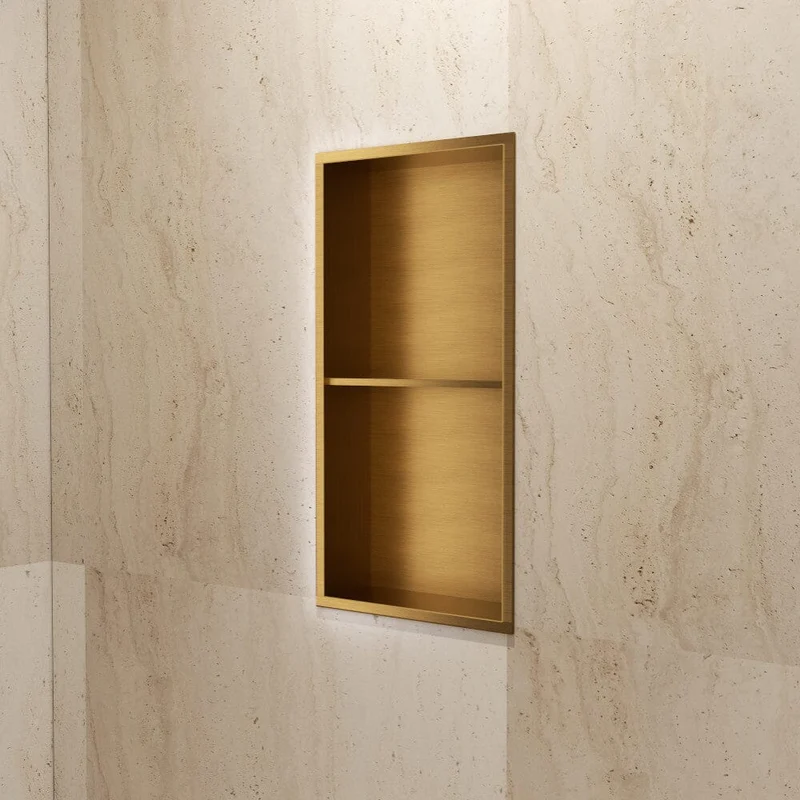 Wandnische Dusche ARTIC gebürstetes gold