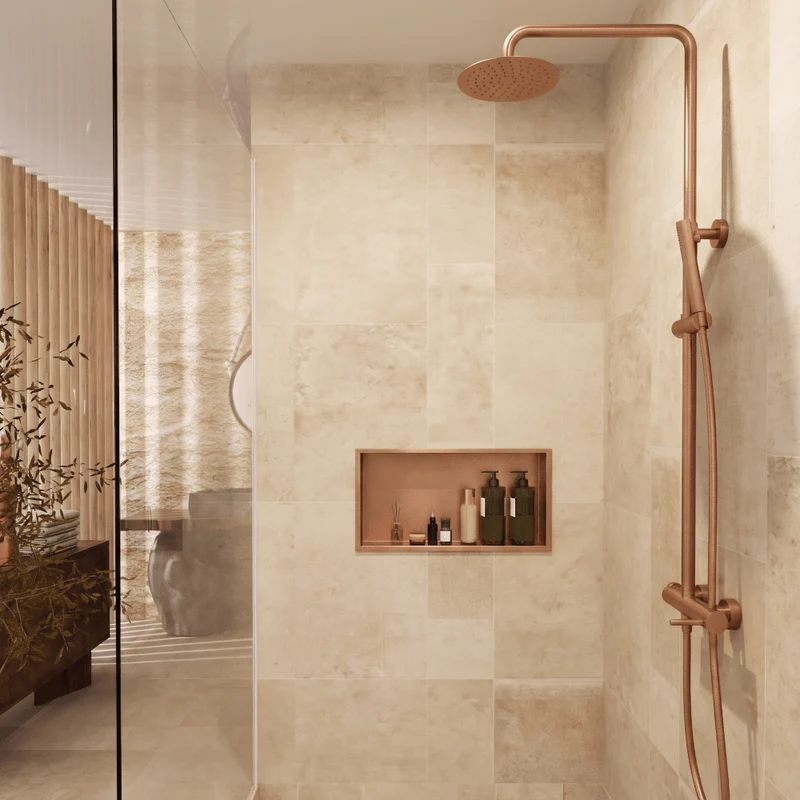 Wandnische Dusche PACIFIC gebürstetes rosegold