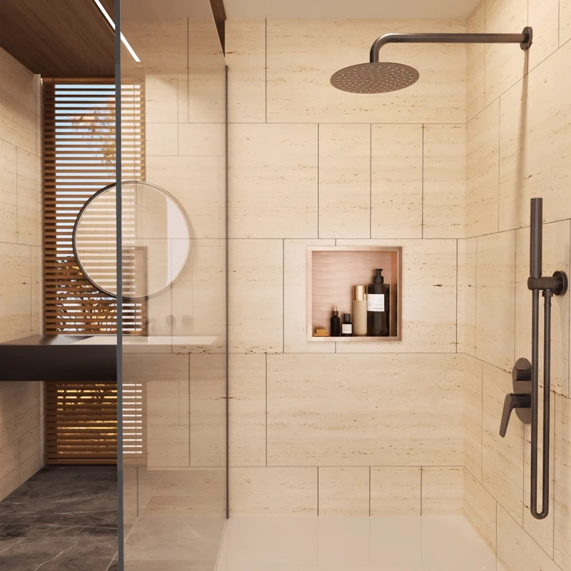 Wandnische Dusche ATLANTIC gebürstetes rosegold