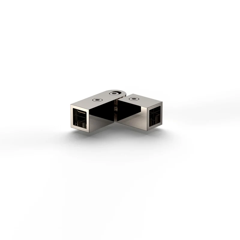 Ecke verstellbar – Stabistange eckig 15 × 15 mm, 11 Oberflächen, Art.Nr. 8794ZN-EV
