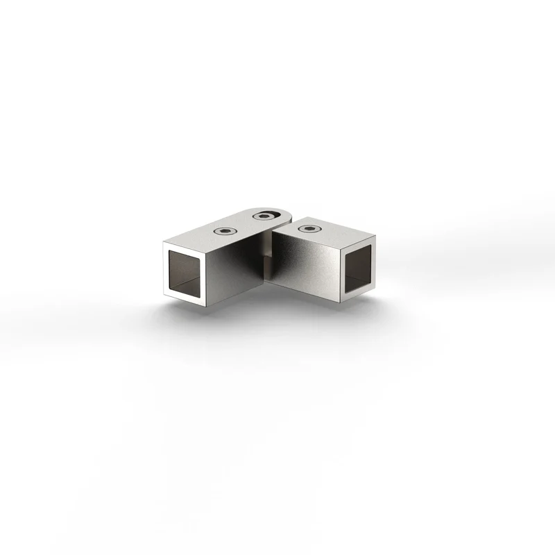 Ecke verstellbar – Stabistange eckig 15 × 15 mm, 11 Oberflächen, Art.Nr. 8794ZN-EV