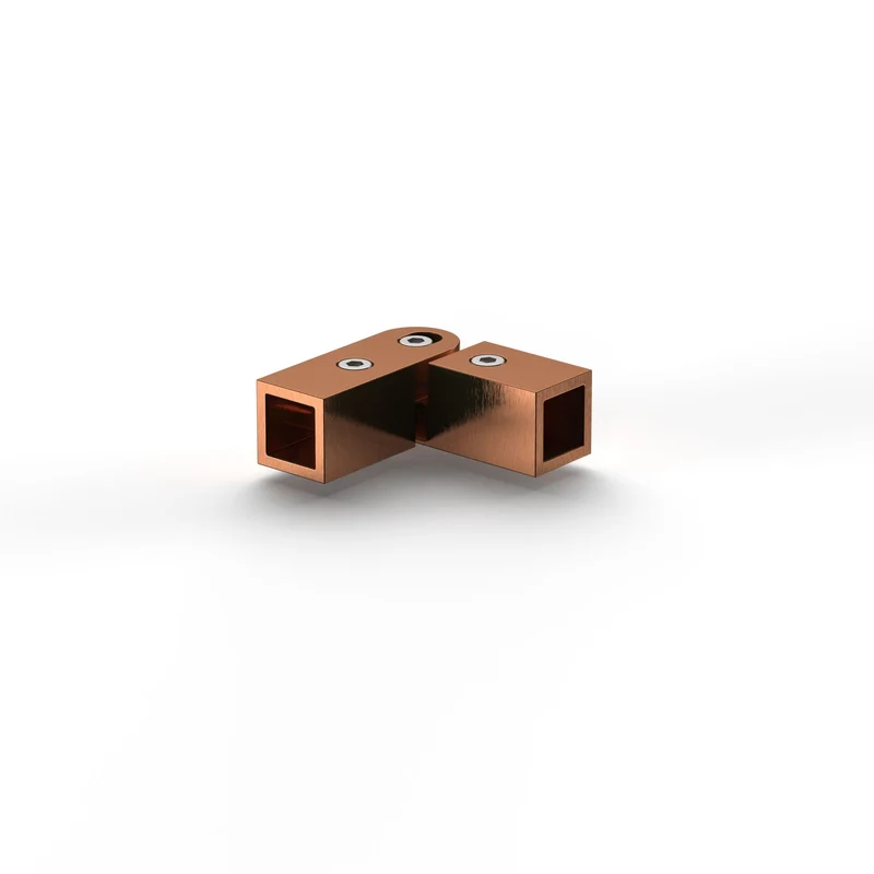 Ecke verstellbar – Stabistange eckig 15 × 15 mm, 11 Oberflächen, Art.Nr. 8794ZN-EV