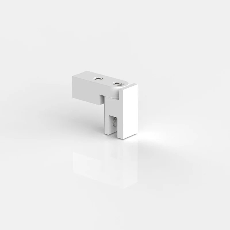 Glashalter komplett – Stabistange eckig 15 × 15 mm, ±90° drehbar, 11 Oberflächen, Art.Nr. 8794ZN-GL