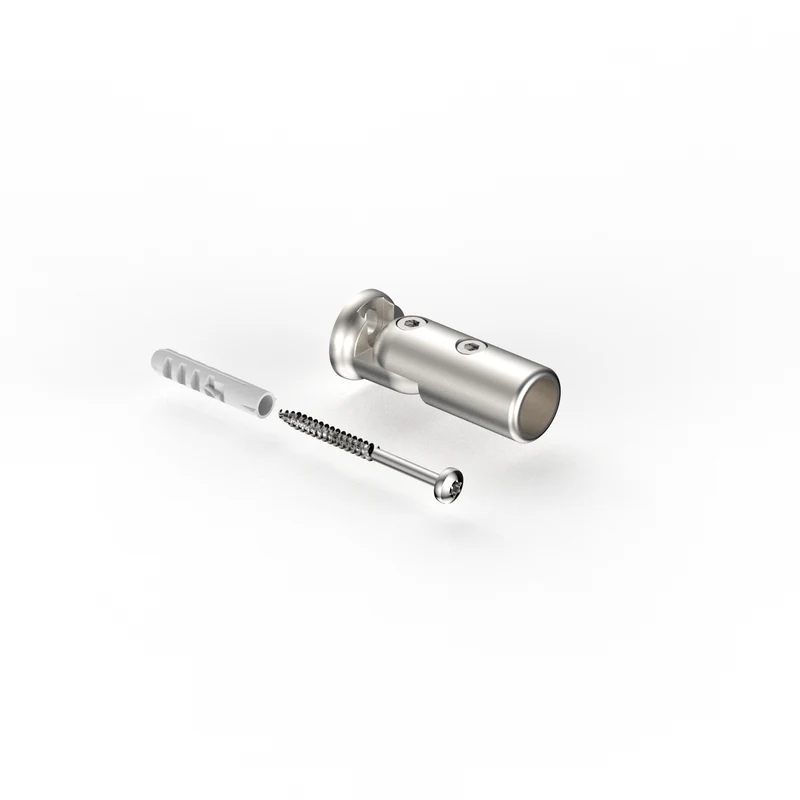 Wandhalter verstellbar – Stabistange rund Ø 16 mm, drehbares Gelenk, 8 Oberflächen, Art.Nr. 8744ZN-WV