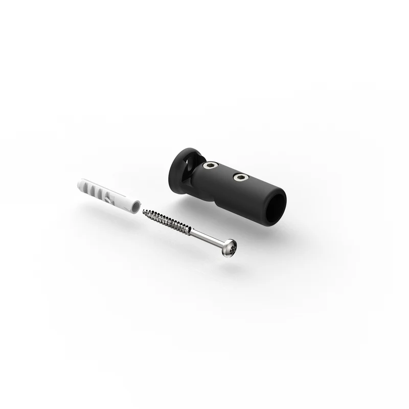 Wandhalter verstellbar – Stabistange rund Ø 16 mm, drehbares Gelenk, 8 Oberflächen, Art.Nr. 8744ZN-WV
