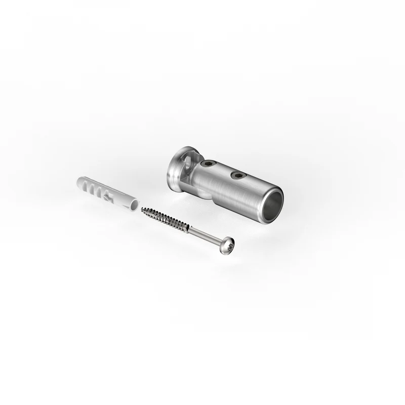 Wandhalter verstellbar – Stabistange rund Ø 16 mm, drehbares Gelenk, 8 Oberflächen, Art.Nr. 8744ZN-WV