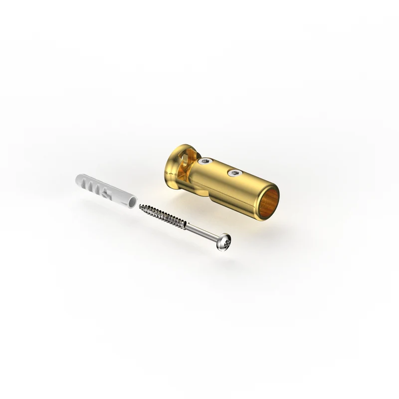 Wandhalter verstellbar – Stabistange rund Ø 16 mm, drehbares Gelenk, 8 Oberflächen, Art.Nr. 8744ZN-WV